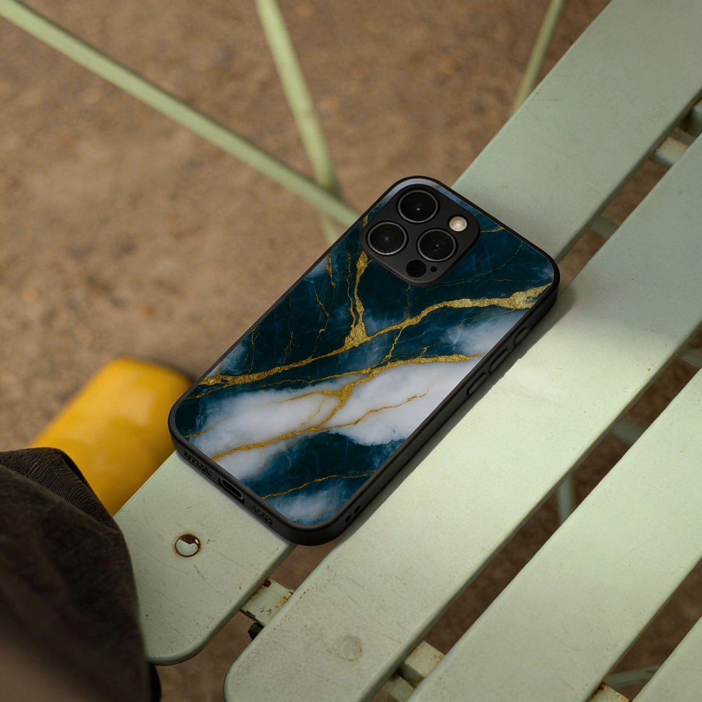 Gold Ocean Marble - iPhone 16 Plus Case