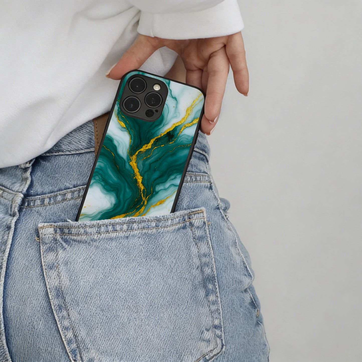 Imperial Jade Marble - iPhone 16 Plus Case