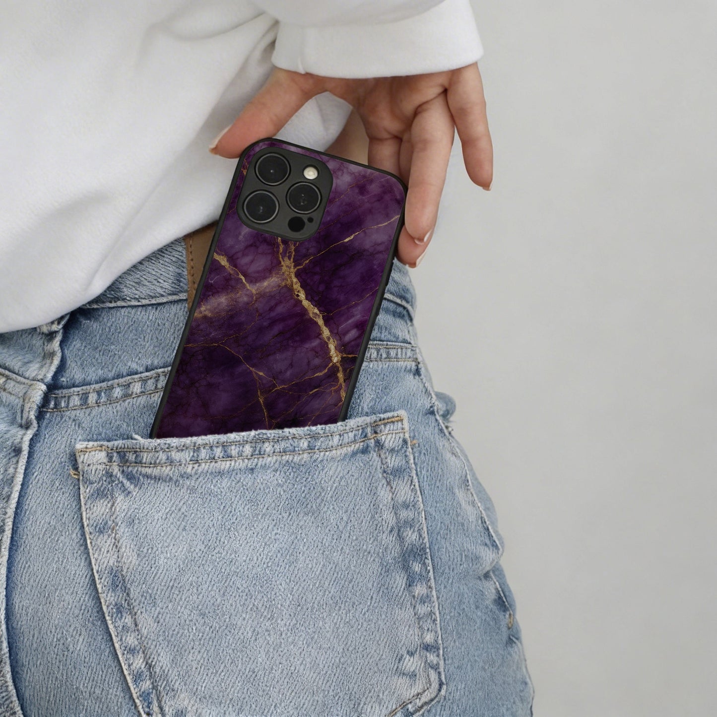 Royal Amethyst Marble - iPhone 16 Plus Case
