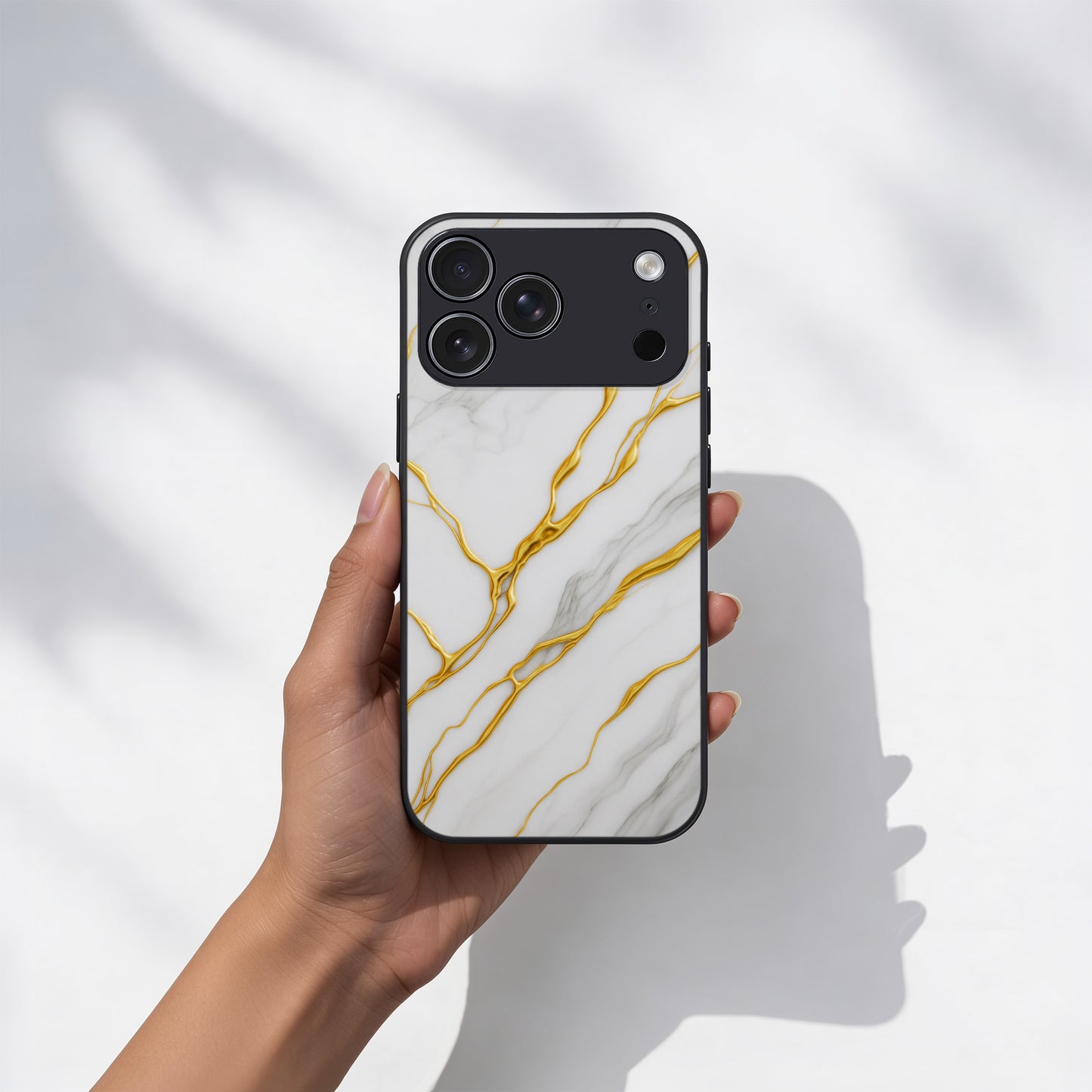 White Eclipse Marble - iPhone 16 Plus Case