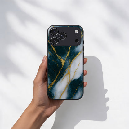 Gold Ocean Marble - iPhone 17 Pro Max Case
